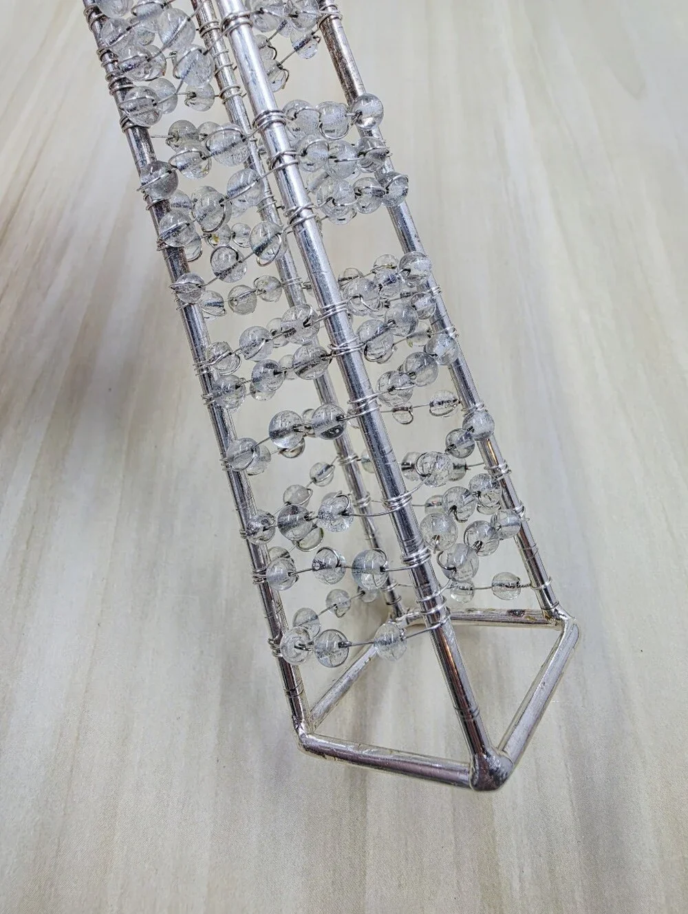 Pottery Barn Silver Crystal Chandelier Star Tree Ornament Topper Holiday